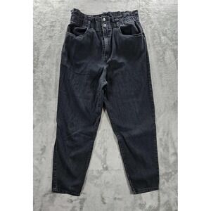 Levi's High Rise Paperbag Waist Tapered Jeans Women's Size 32 38417-0002 Black